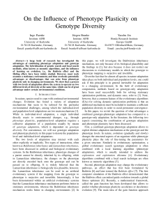 On the Influence of Phenotype Plasticity on Genotype Diversity
