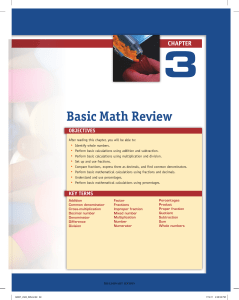 Basic Math Review - The Learning Oasis