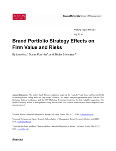 Brand Portfolio Strategy Effects on Firm Value and