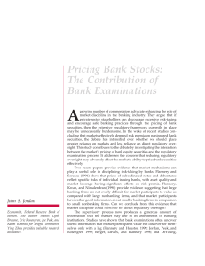 Pricing Bank Stocks: The Contribution of Bank Examinations