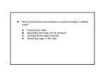 47 Which process best demonstrates a chemical change in distilled