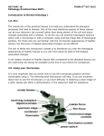 Pathology Practical Class NHP1 Introduction to Normal Histology 1