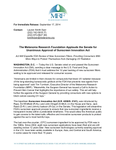 The Melanoma Research Foundation Applauds the Senate for