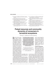 Pulsed resources and community dynamics of consumers in