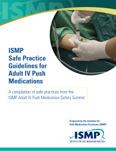 ISMP Safe Practice Guidelines for Adult IV Push Medications (2016)