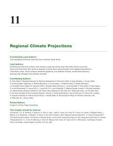 Regional Climate Projections