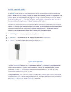 Bipolar Transistor Basics