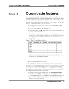 Ocean basin features
