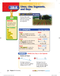 Lines, Line Segments, and Rays