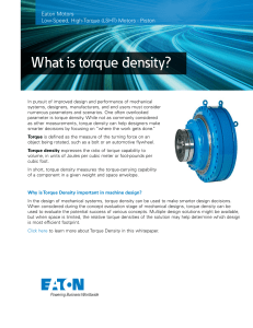 What is torque density?