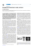 Ericsson, (2003). Exceptional Memorizers. TRENDS in Cognitive