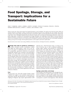 Food Spoilage, Storage, and Transport