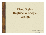 Piano Styles: Ragtime to Boogie- Woogie