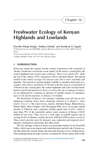 Freshwater Ecology of Kenyan Highlands and