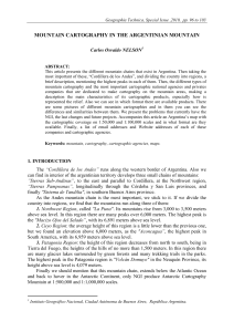 MOUNTAIN CARTOGRAPHY IN THE ARGENTINIAN MOUNTAIN