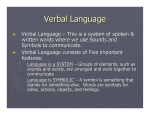 Verbal Language