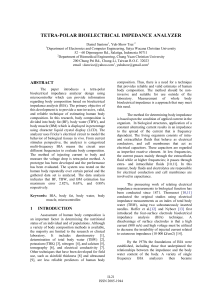 TETRA-POLAR BIOELECTRICAL IMPEDANCE ANALYZER