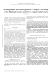 Homogeneous and Heterogeneous Catalysis