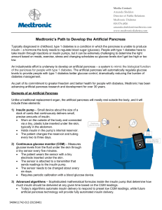 Medtronic s Path to Develop the Artificial Pancreas