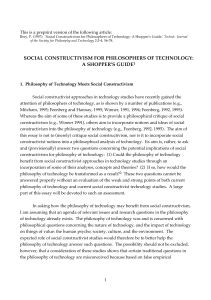 social constructivism for philosophers of technology