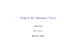 Chapter 15: Monetary Policy - the School of Economics and Finance