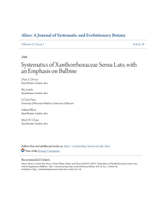 Systematics of Xanthorrhoeaceae Sensu Lato, with an Emphasis on