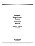 PowerPac™ Basic Power Supply Instruction Manual - Bio-Rad