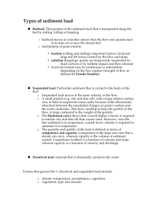 Types of sediment load