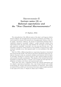 Macroeconomics II Lecture notes (2)