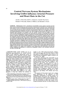 Central Nervous System Mechanisms Involving GABA