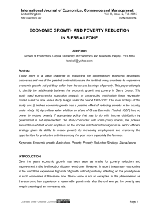 economic growth and poverty reduction in sierra leone