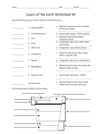 Layers of the Earth Worksheet #2