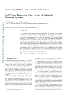 GMRT Low Frequency Observations of Extrasolar Planetary Systems