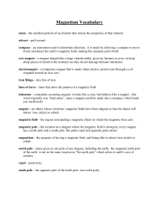 Magnetism Vocabulary