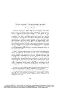 “buyer power” and economic policy