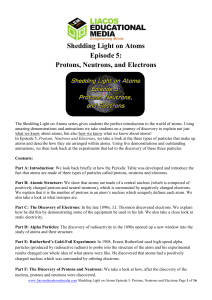 Shedding Light on Atoms Episode 5: Protons, Neutrons, and Electrons