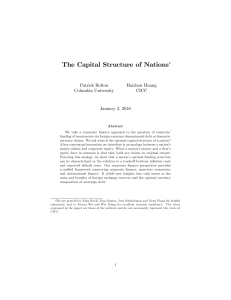 The Capital Structure of Nations