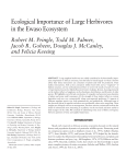 Ecological Importance of Large Herbivores in the