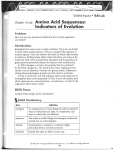 Amino Acid Sequence-indicators of evolution