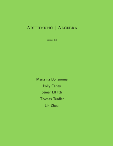 Arithmetic | Algebra