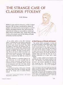 the strange case of claudius ptolemy