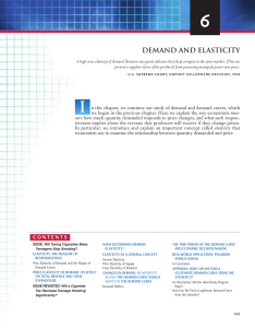 Demand and Elasticity