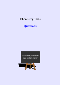 Chemistry Tests Questions