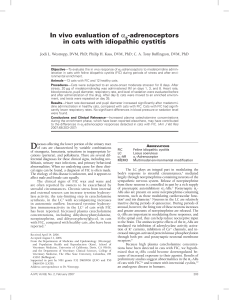 In vivo evaluation of 2-adrenoceptors in cats with