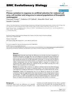 Fitness variation in response to artificial selection for reduced cell