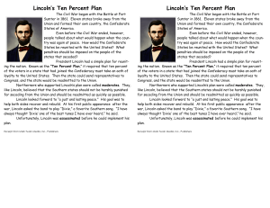 Lincoln`s Ten Percent Plan Lincoln`s Ten Percent Plan - msnichols5-5