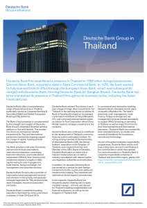 Thailand - Deutsche Bank