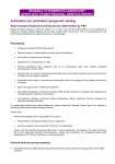 Indications for postnatal cytogenetic testing