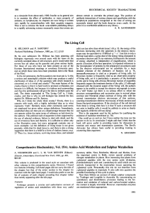 Comprehensive Biochemistry, Vol. 19A: Amino Acid Metabolism and