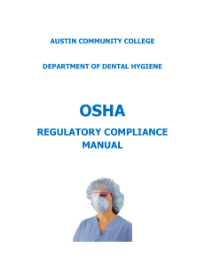 Dental Hygiene OSHA Manual